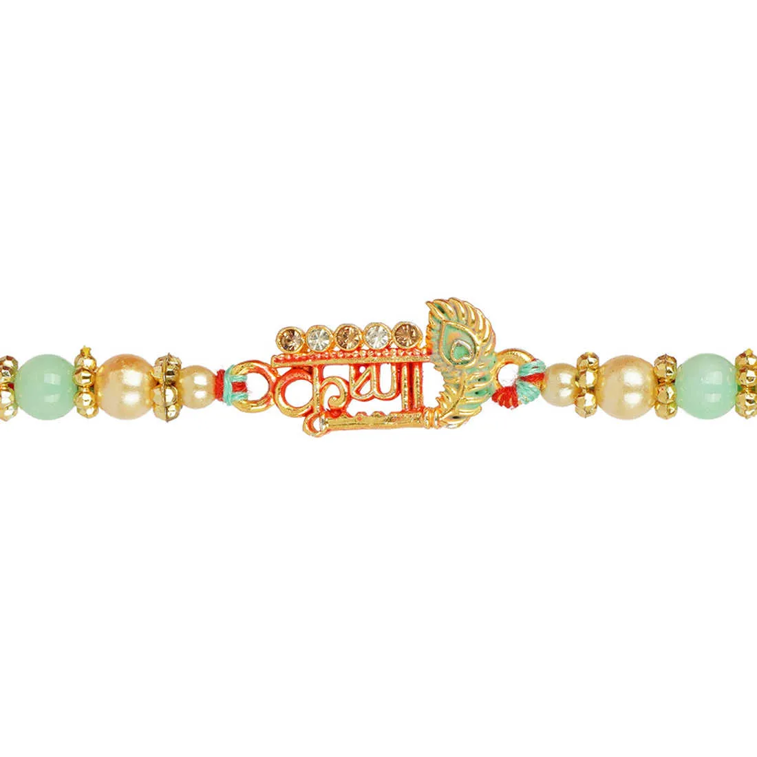 Urmika Shri Krishna Rakhi Set of 3 with Roli Chawal