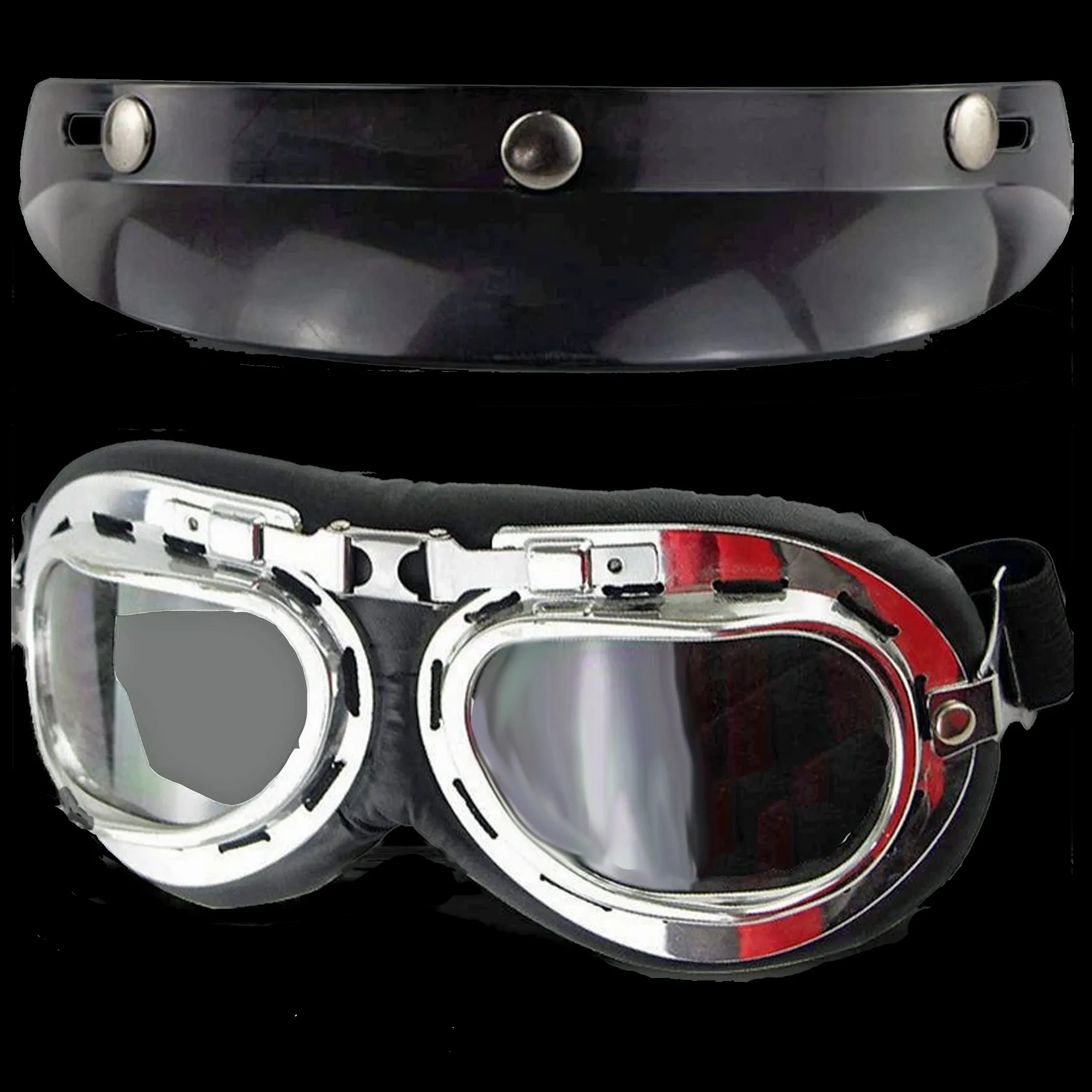 US or UK Flag DOT Retro Half Helmet