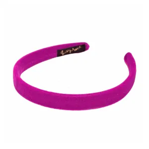 Velvet 1.5 cm Flat Fuchsia Headband
