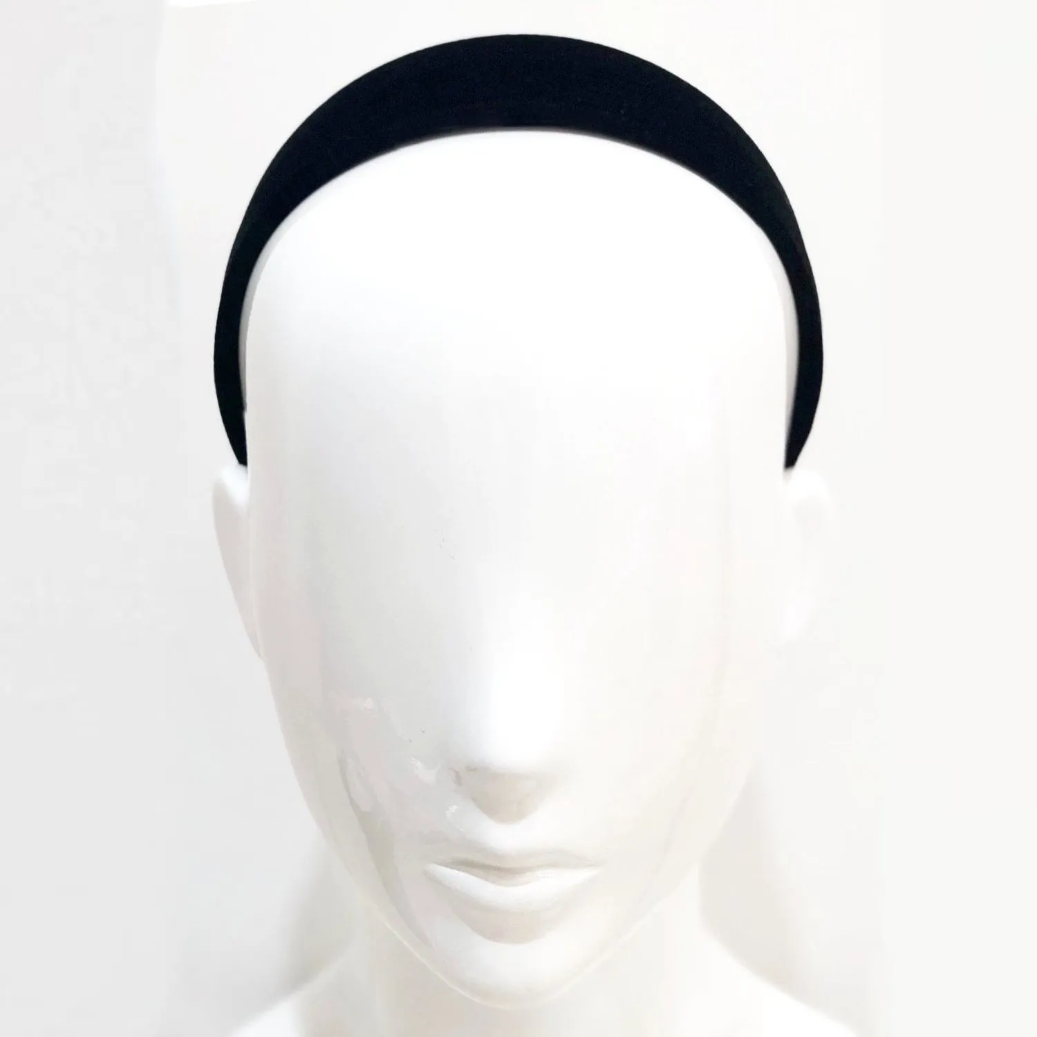 Velvet 4 cm Flat Olive Headband