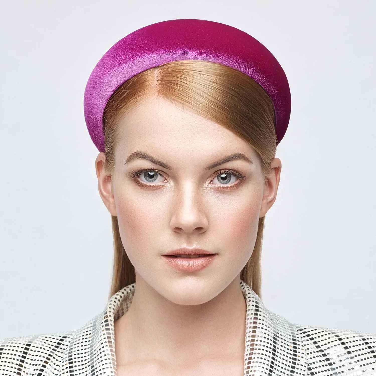 Velvet 4 cm Padded Black Headband