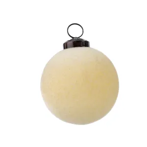 Velvet Flocking Ornament S Cream