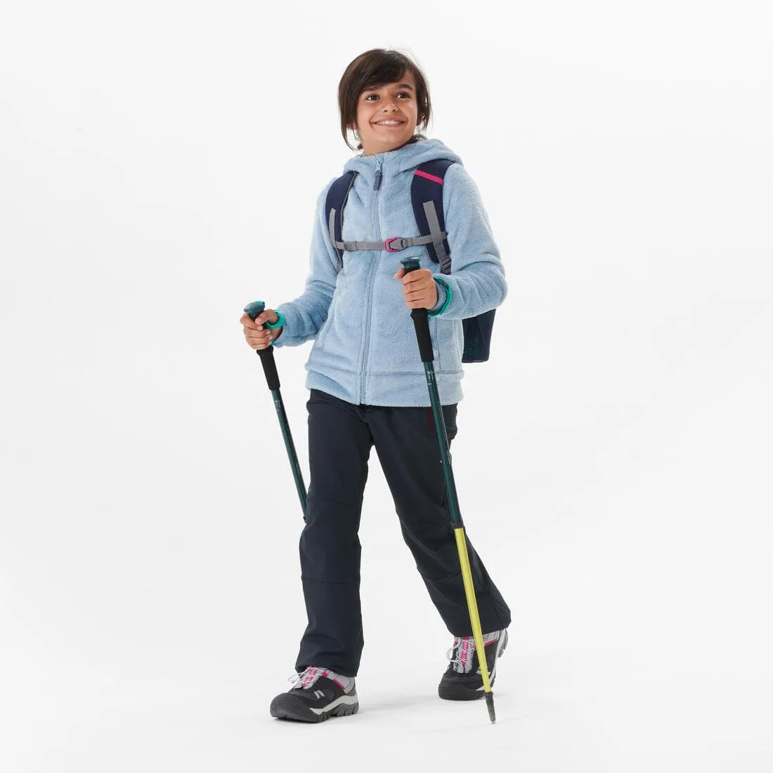 Veste polaire chaude de randonnée - MH500 bleue marine - enfant 7-15 ans