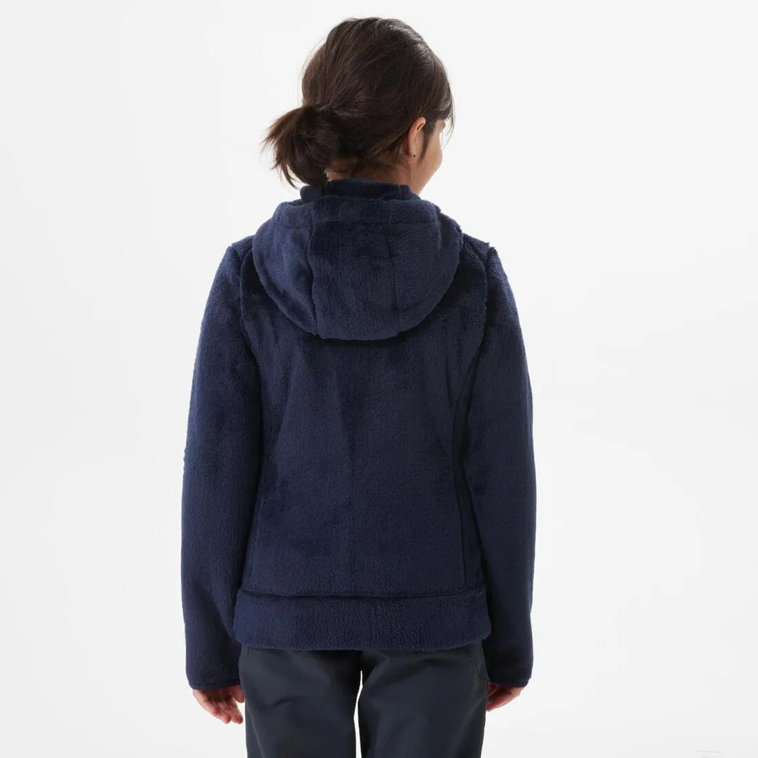 Veste polaire chaude de randonnée - MH500 bleue marine - enfant 7-15 ans