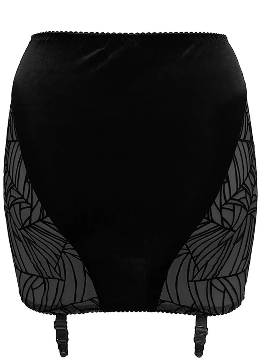 Videnoir Spiderweb Garter Skirt Black