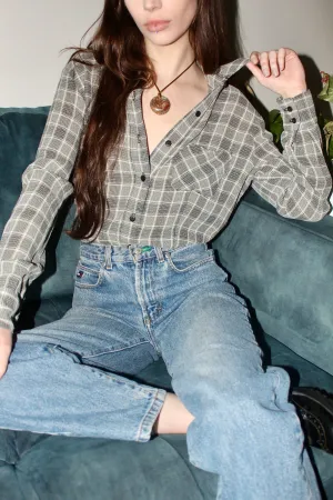 Vintage 90s Checkered Button Up (M)