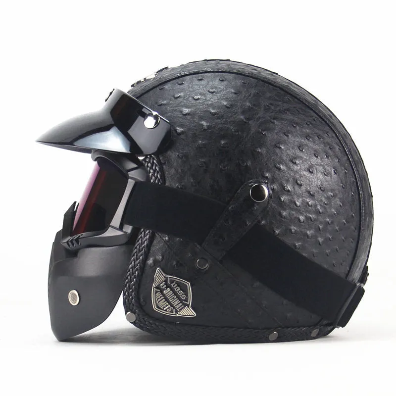 Vintage PU Leather Helmet