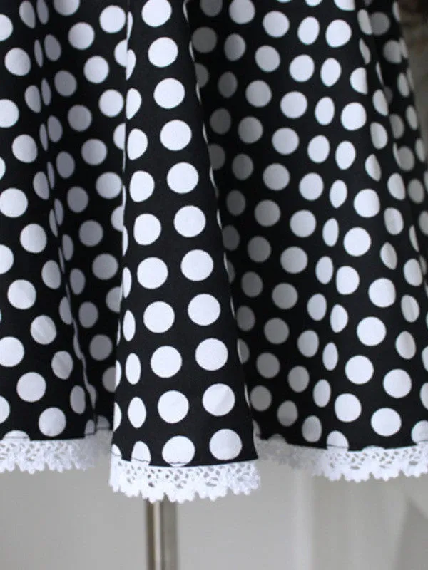 wild heart polka dot retro top/skirt