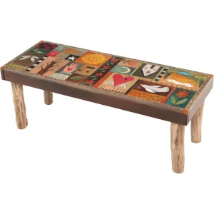 Wood Bench with Log Legs by Sticks BEN001, BEN011-S316562