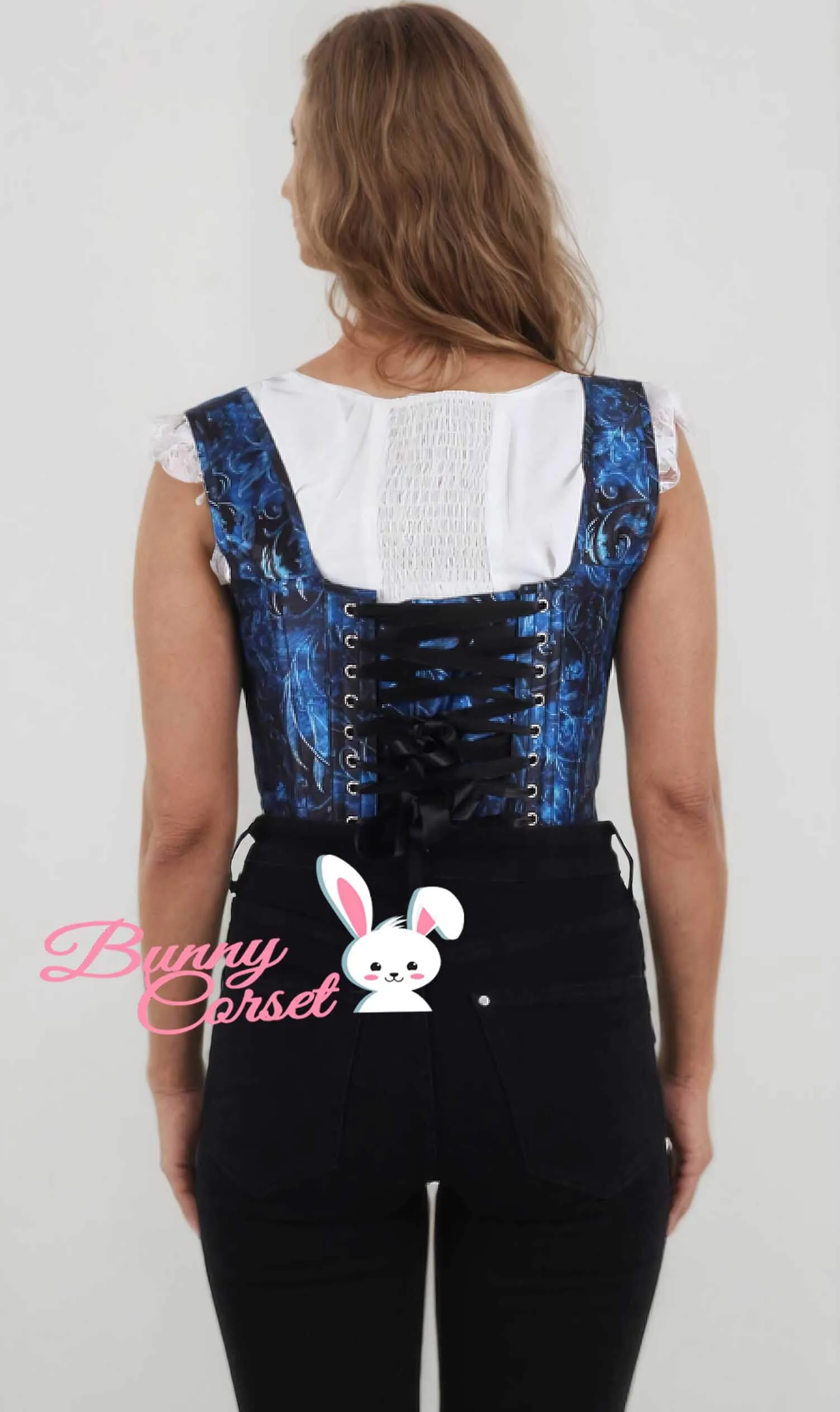 Yussra Printed Satin Corset